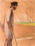 Theophile Steinlen standing man Art A4 Photo Print