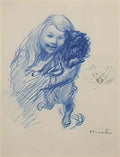 Theophile Steinlen steinlen s daughter colette with cat Art A4 Photo Print