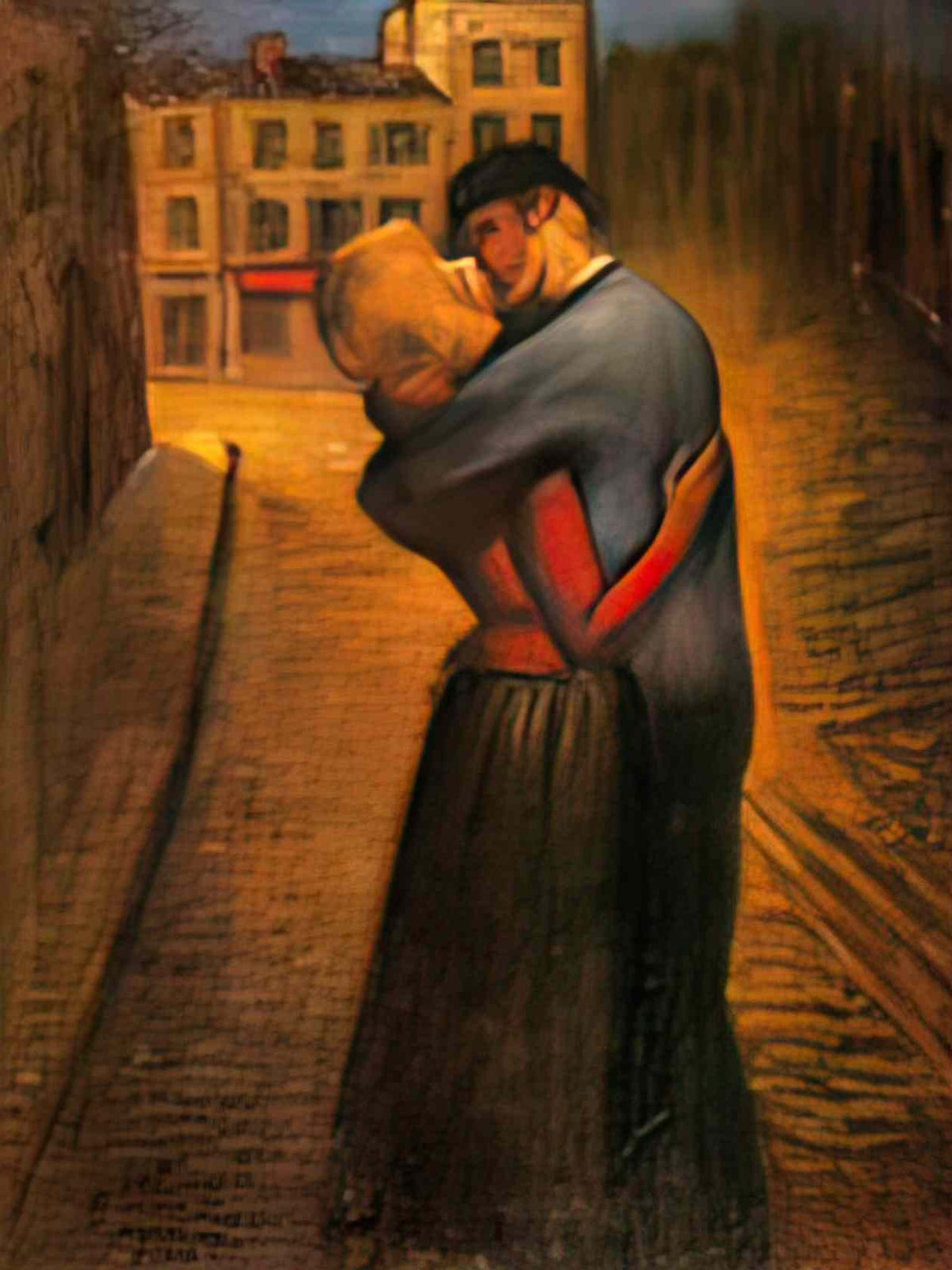 Theophile Steinlen the kiss Art A4 Photo Print