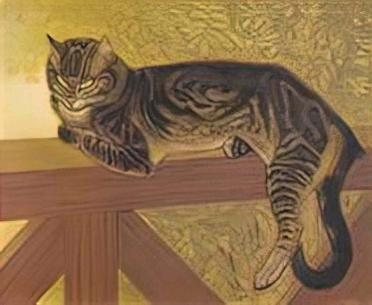 Theophile Steinlen the summer cat on a balustrade 1909 Art A4 Photo Print
