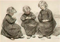 Theophile Steinlen three seated girls Art A4 Photo Print