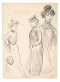 Theophile Steinlen trois etudes de femmes Art A4 Photo Print