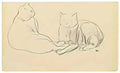 Theophile Steinlen two cats Art A4 Photo Print