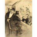 Theophile Steinlen two men at theatre Art A4 Photo Print