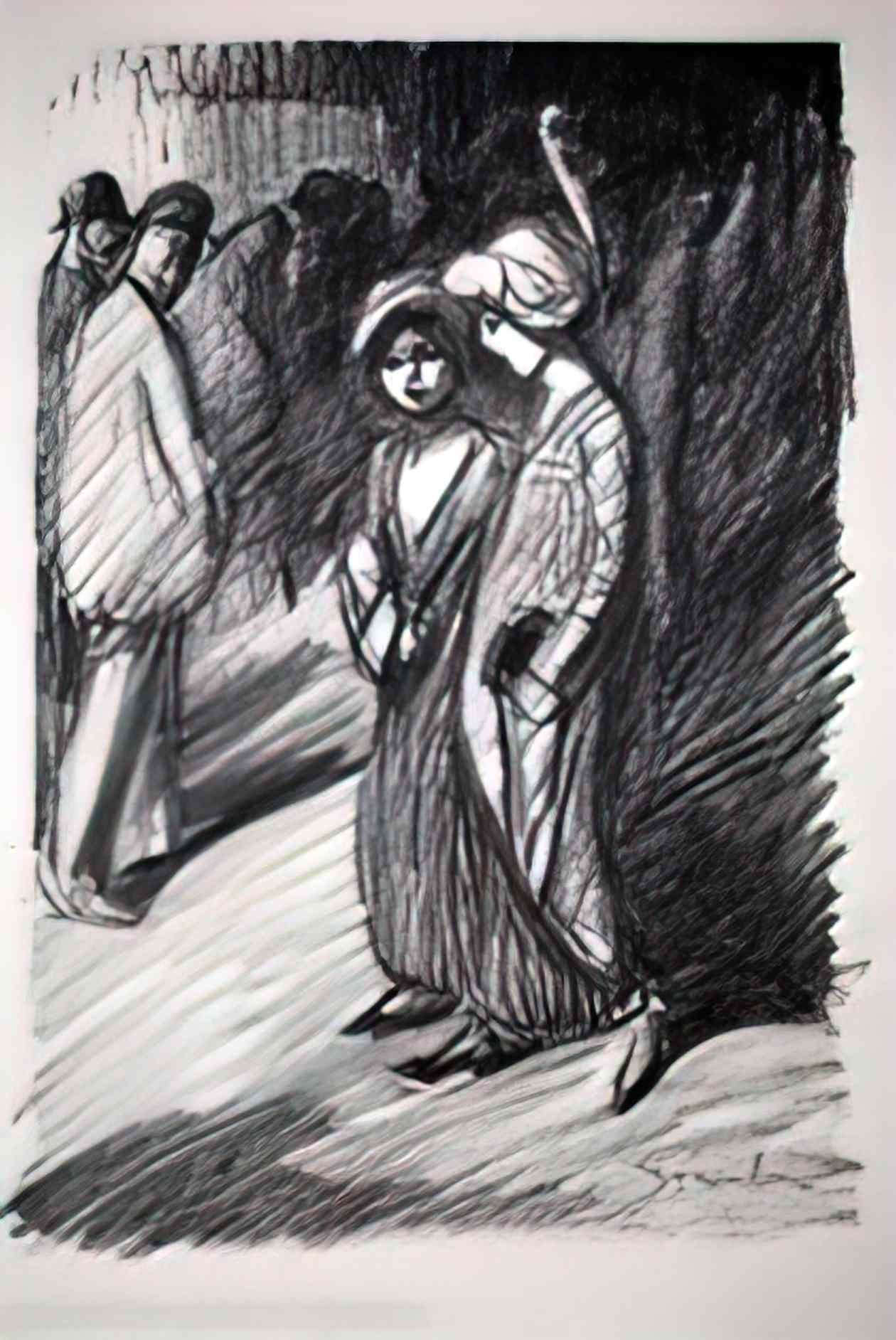 Theophile Steinlen two women Art A4 Photo Print