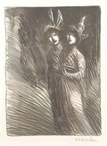 Theophile Steinlen two women lithograph Art A4 Photo Print