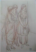Theophile Steinlen veuves d un louis sketch Art A4 Photo Print