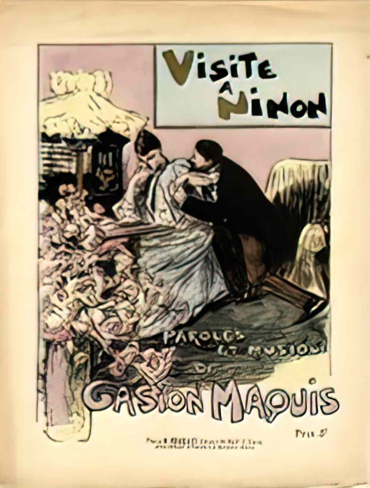 Theophile Steinlen visite a ninon 1890 Art A4 Photo Print
