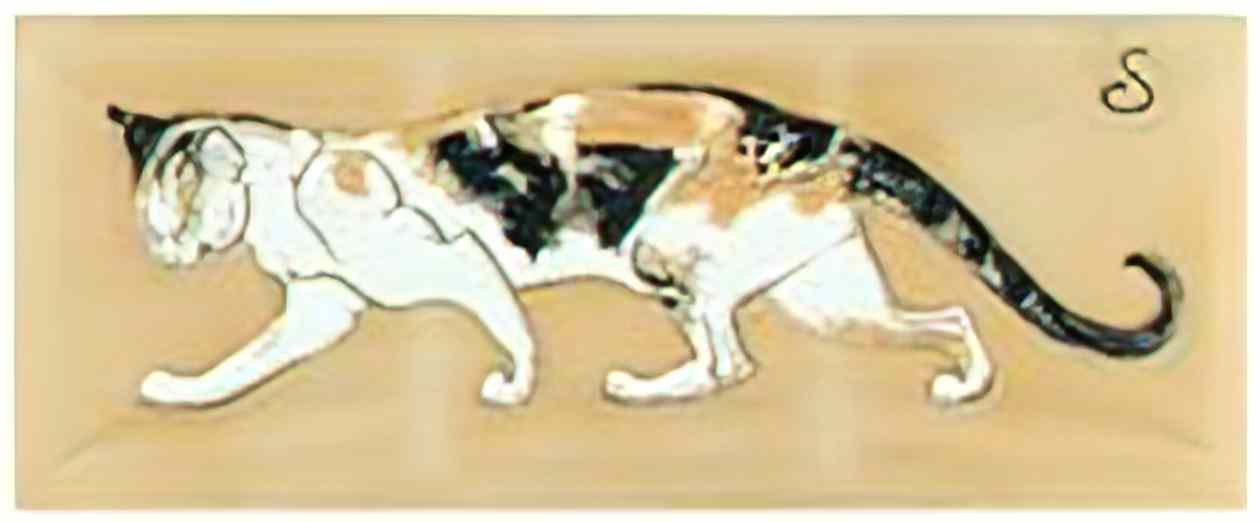 Theophile Steinlen walking cat Art A4 Photo Print