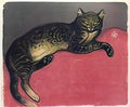 Theophile Steinlen winter cat litho Art A4 Photo Print