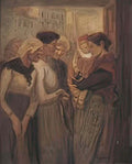 Theophile Steinlen women conversing 1895 Art A4 Photo Print