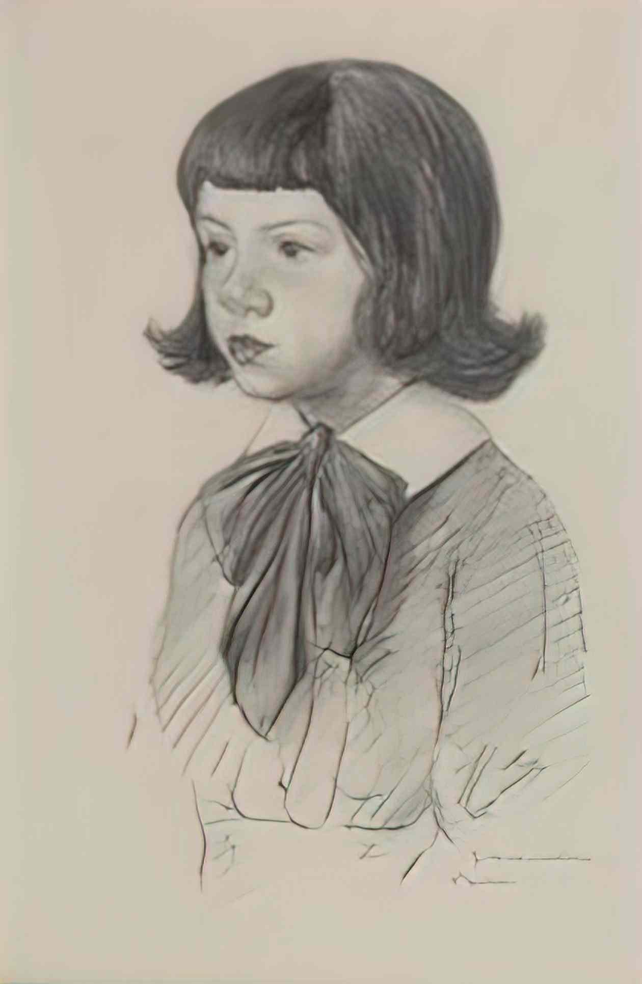 Theophile Steinlen young girl study Art A4 Photo Print