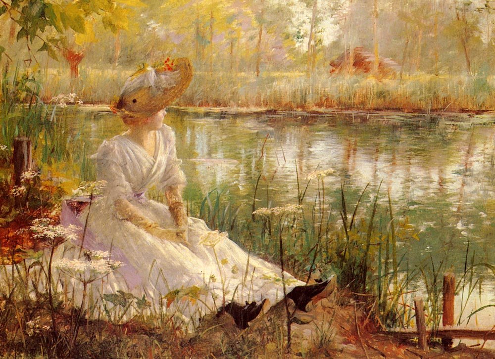 Theriat Charles James A Beauty By A River Art A4 Photo Print