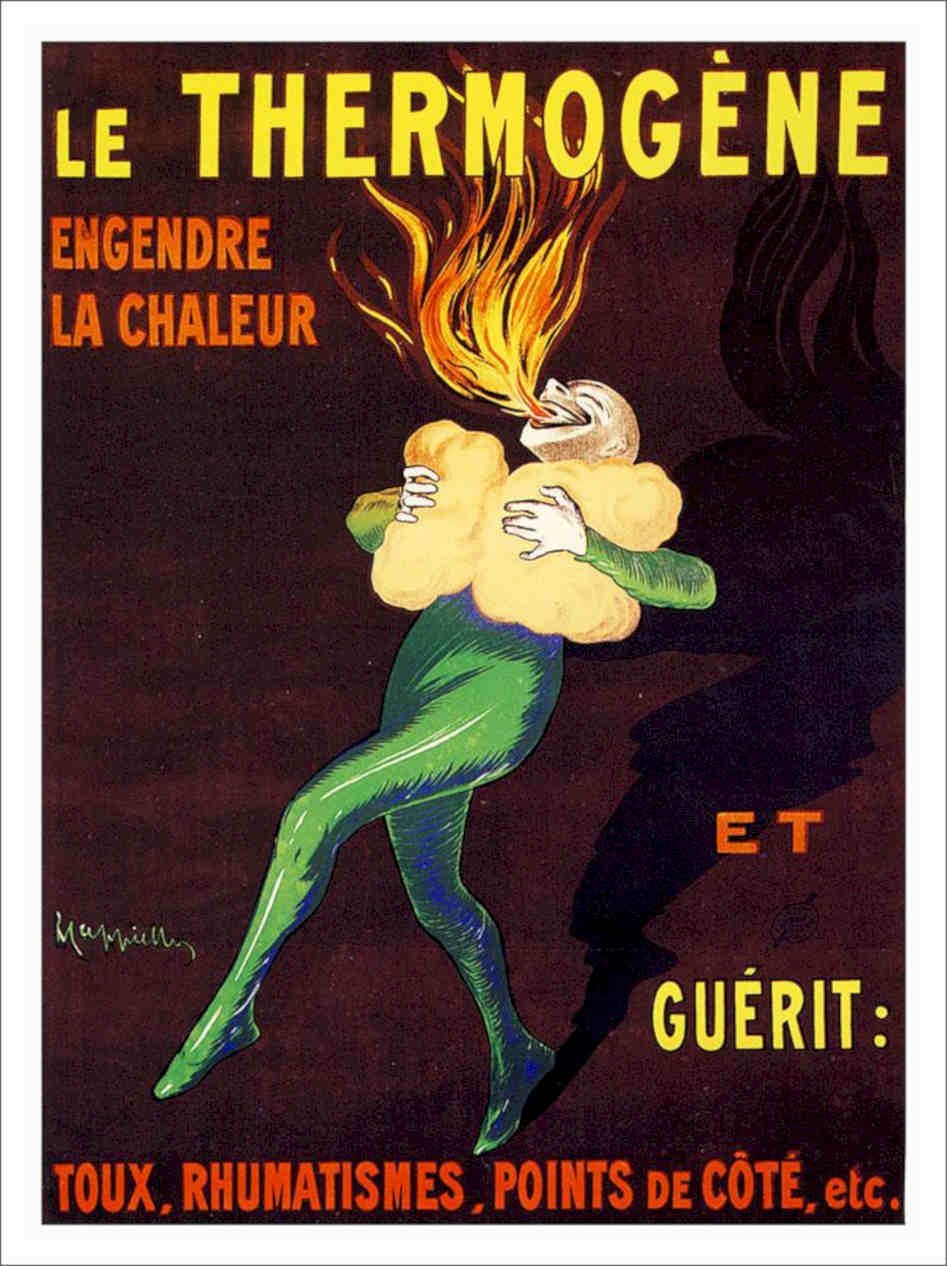Thermogene Heat Pad Advert Leonetto Capiello 1909 Vintage Retro Advert Poster A