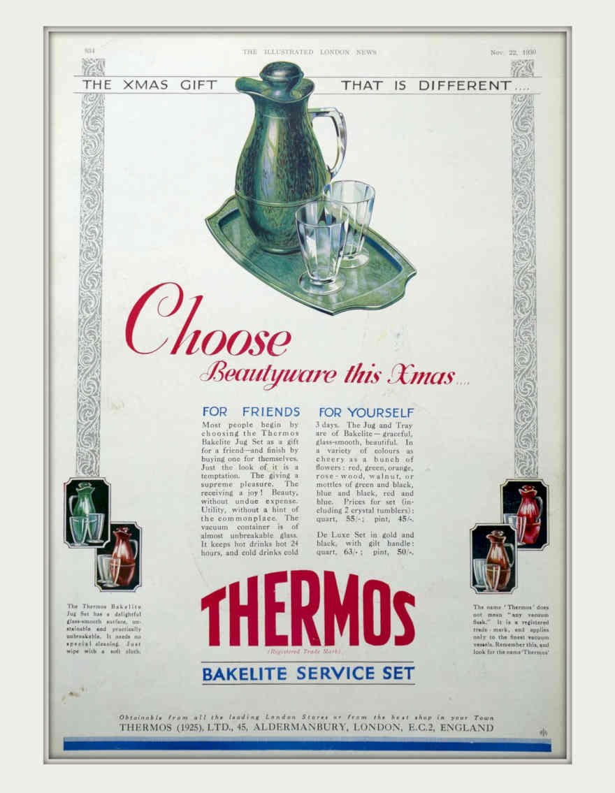 Thermos Bakelite Service Vintage Retro Advert Poster A4 Photo Print