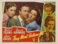  They Wont Believe Me 05 film star poster A4 Photo Print