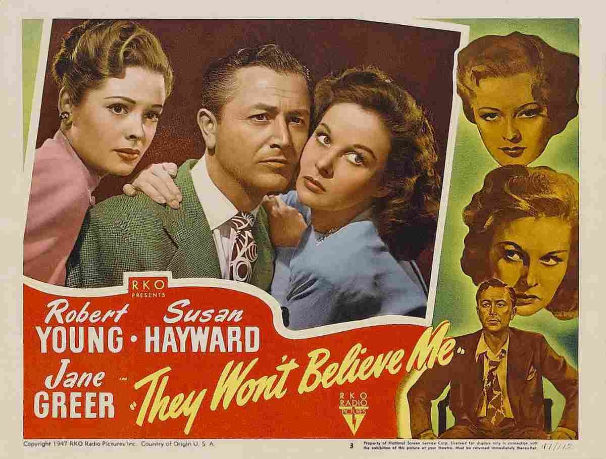  They Wont Believe Me 05 film star poster A4 Photo Print