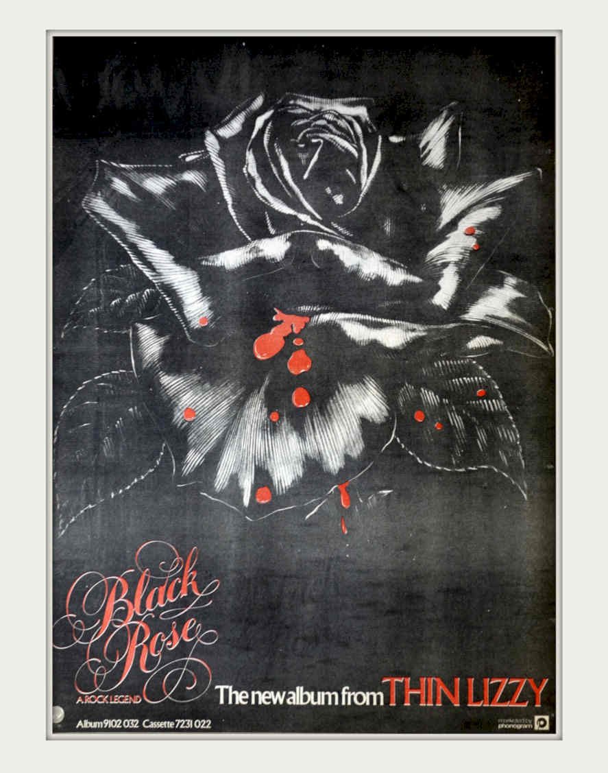 Thin Lizzy Black Vintage Retro Advert Poster A4 Photo Print