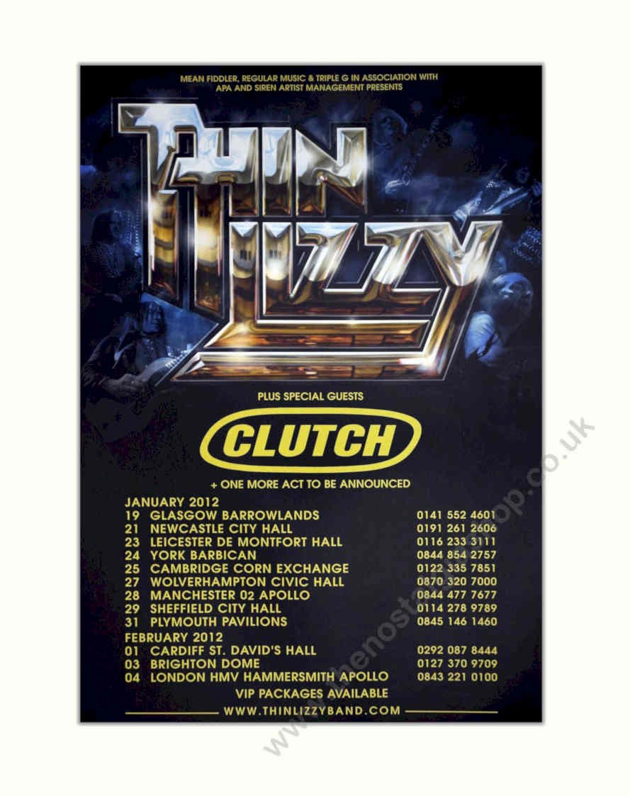 Thin Lizzy Clutch Vintage Retro Advert Poster A4 Photo Print