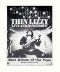 Thin Lizzy Gold Vintage Retro Advert Poster A4 Photo Print
