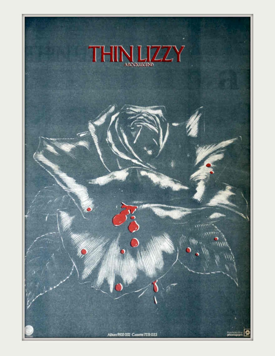 Thin Lizzy Rose Vintage Retro Advert Poster A4 Photo Print