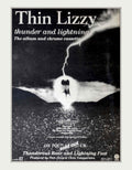 Thin Lizzy Thunder Vintage Retro Advert Poster A4 Photo Print