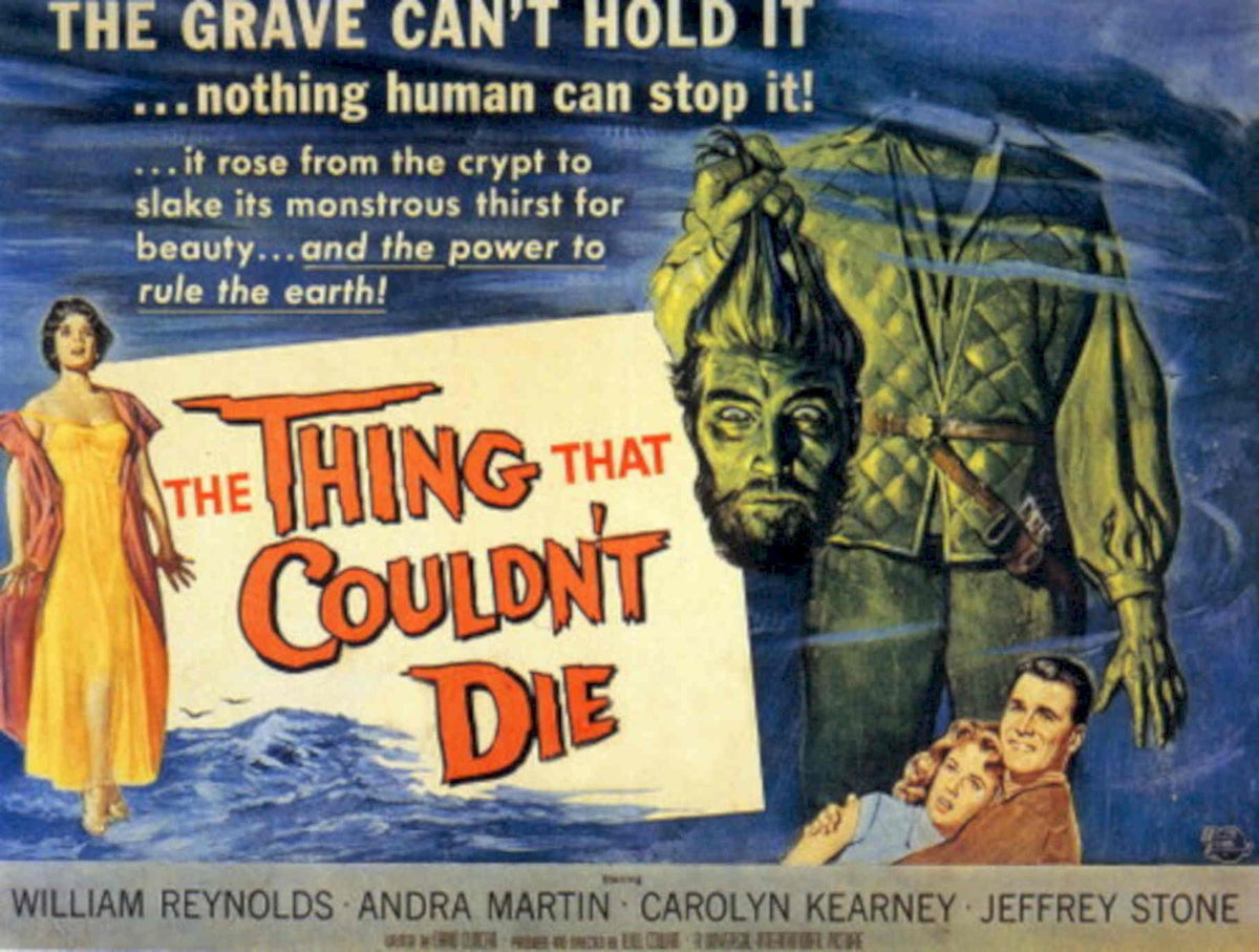 Thing Die Grave 1950s Vintage Retro Advert Poster