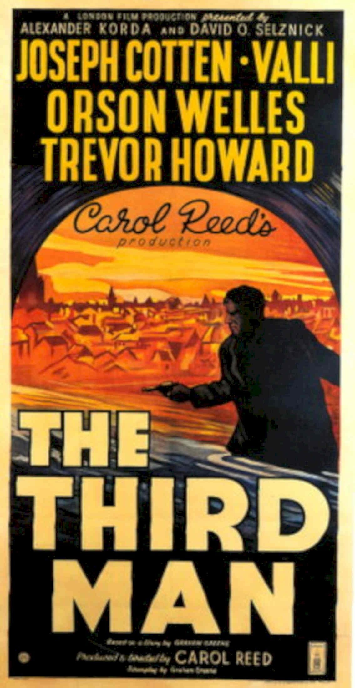 Third Man Cityscape 1940s Vintage Retro Advert Poster