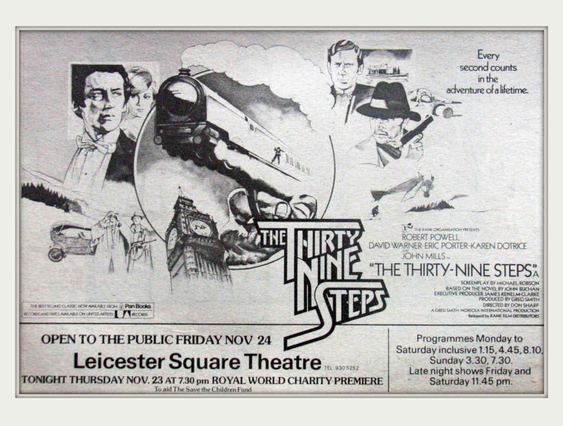 Thirty Nine Steps Vintage Retro Advert Poster A4 Photo Print