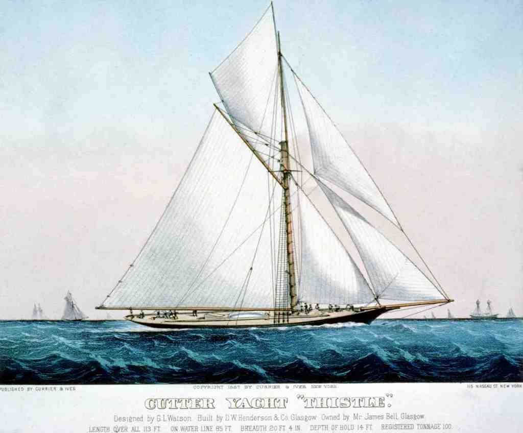 Thistle Ship Vintage A4 Photo Print