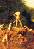 Thomas Eakins The Swimming Hole CROP A4 Photo Print