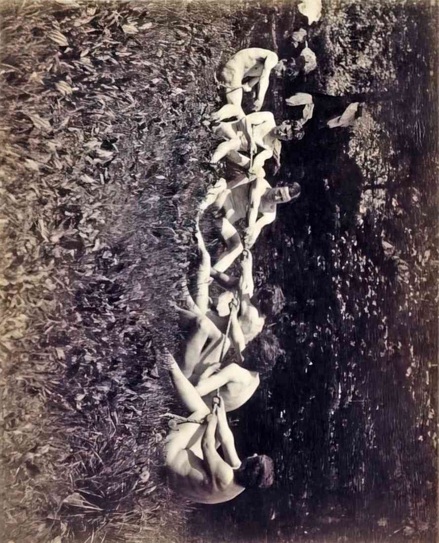 Thomas Eakins male nudes in a seated tug of war A4 Photo Print