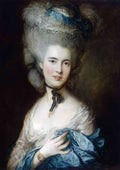 Thomas Gainsborough Portrait of a lady in blue A4 Photo Print
