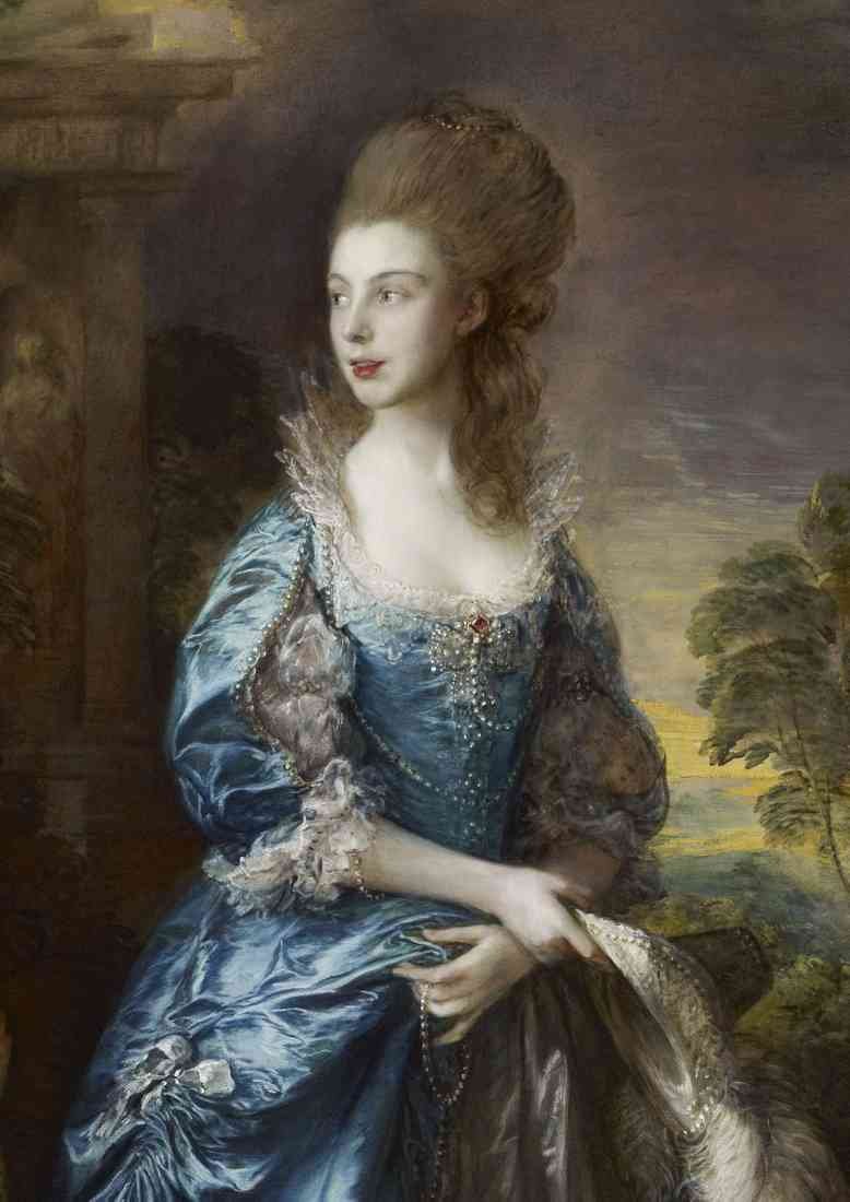 Thomas Gainsborough The Hon Frances Duncombe crop A4 Photo Print