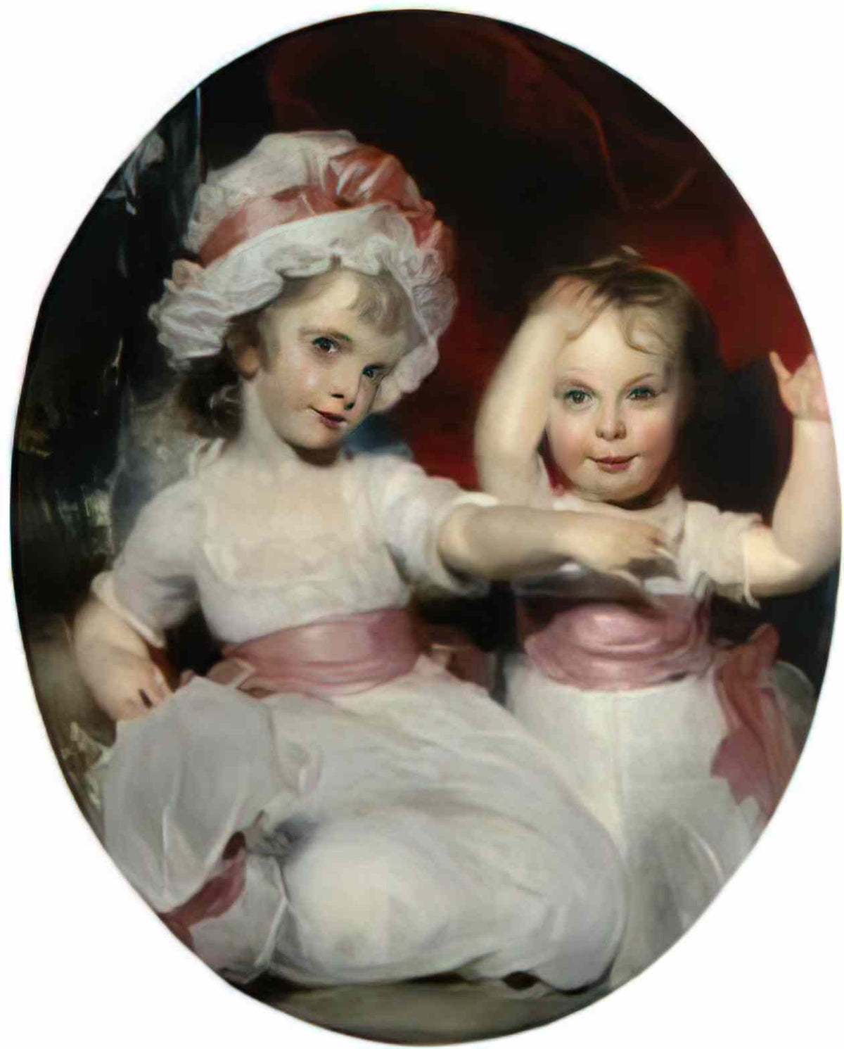 Thomas Lawrence emily and harriet lamb as children 1792 Art A4 Photo Print