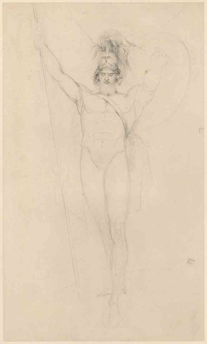 Thomas Lawrence satan summoning his legions sketch