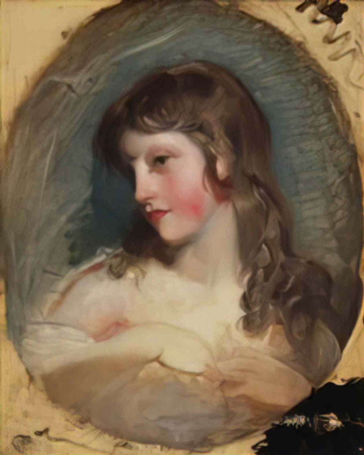Thomas Lawrence study of a girl 1800 Art A4 Photo Print