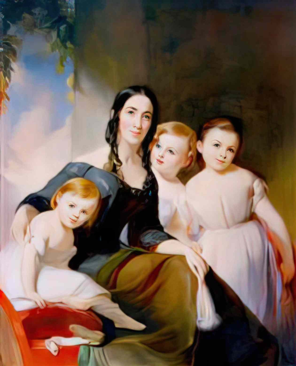 Thomas Sully mrs james robb and her three children 1844 Art A4 Photo Print