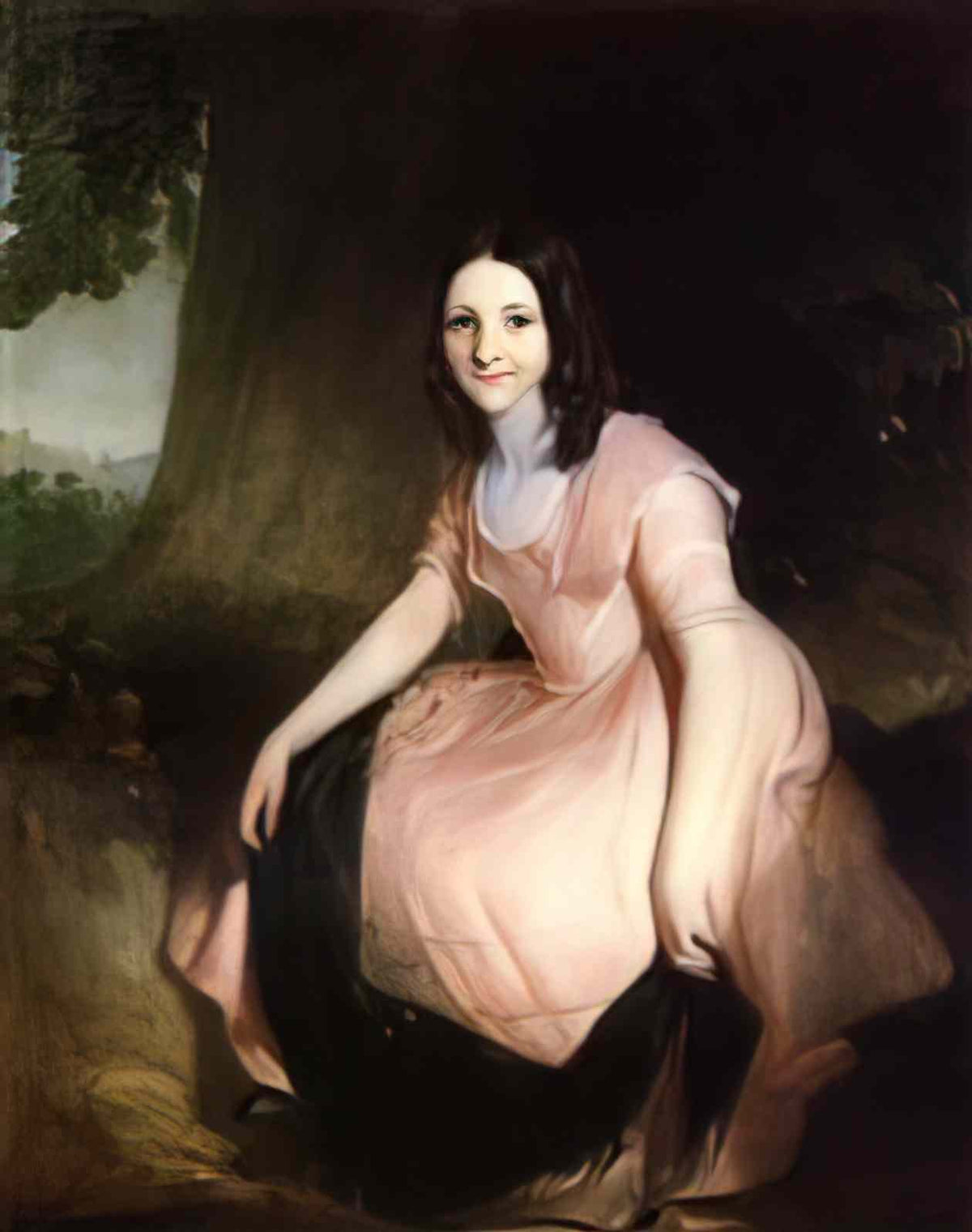 Thomas Sully young girl in pink Art A4 Photo Print