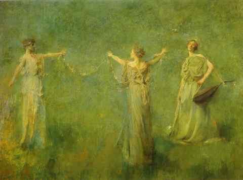 ThomasDewing TheGarland 1899Large A4 Photo Print