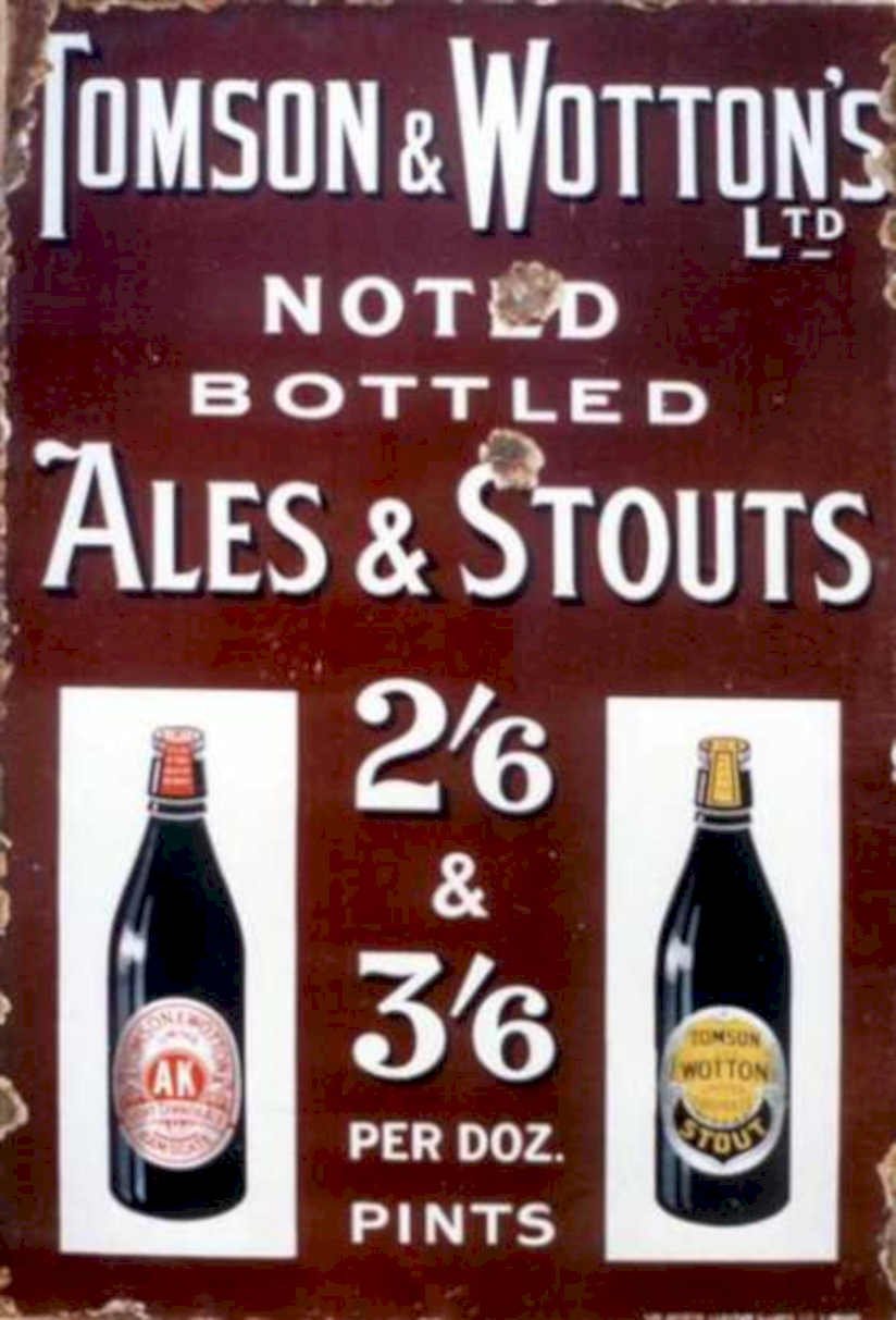 Thomson Wottons Ales Vintage Retro Advert Ads A4 Photo Print