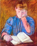 Thoughtful reader by Cassatt Impressionism American A4 Photo Print