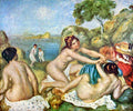 Three Bathing Girls With Crab Renoir A4 Photo Print