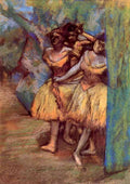 Three Dancers Behind The Scenes Degas A4 Photo Print