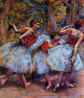 Three Dancers Blue Skirts Red Blouses 1903 Pc A4 Photo Print
