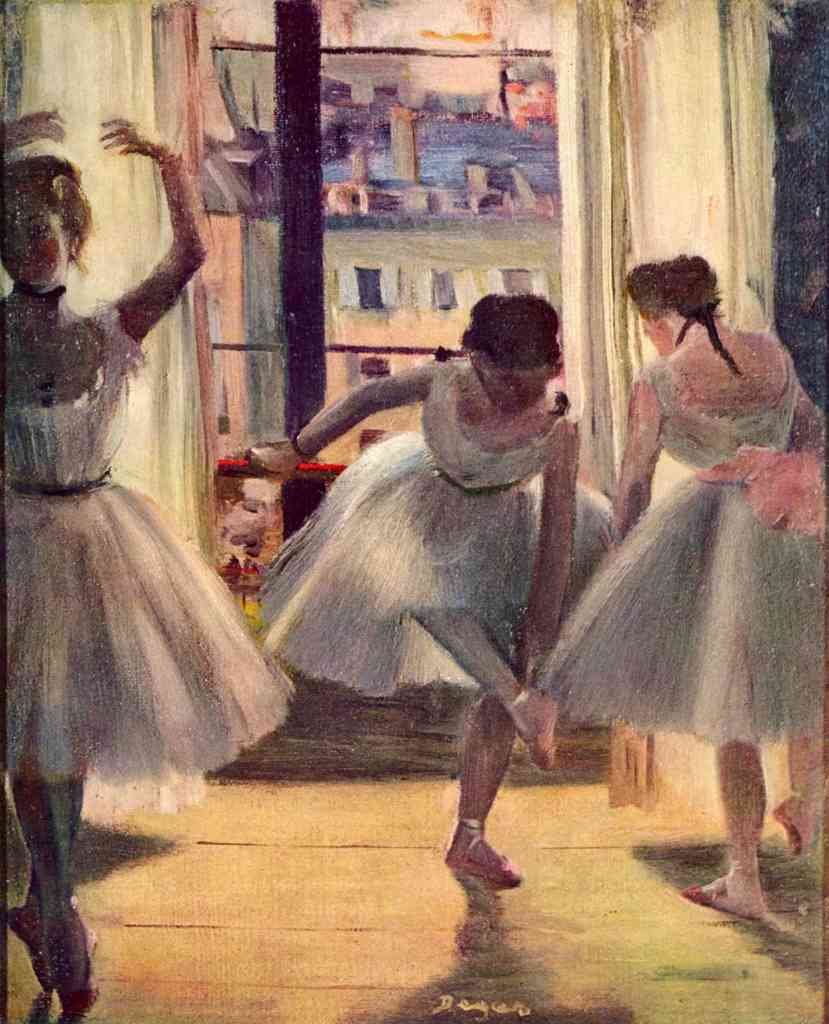 Three Dancers In A Practice Room Degas A4 Photo Print