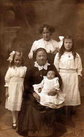 Three Generations Eliza Warner Lily Shepherd and Liliy Emily Violet and John S Vintage A4 Photo Print
