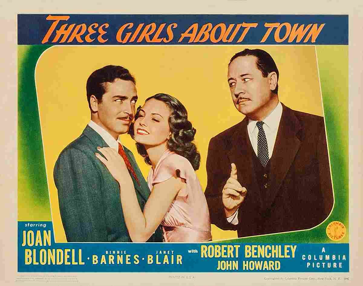  Three Girls About Town 1941 02 film star poster A4 Photo Print