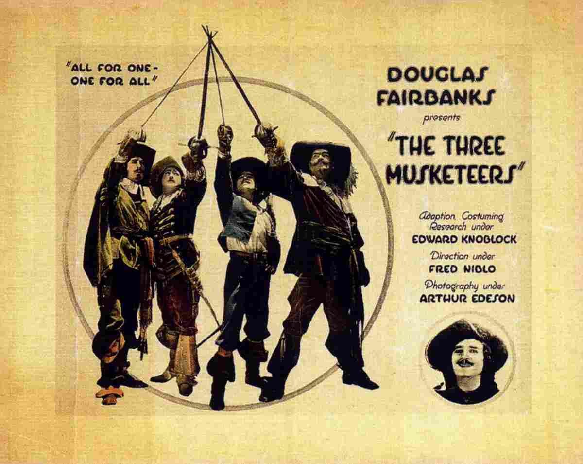  Three Musketeers The 1921 01 film star poster A4 Photo Print