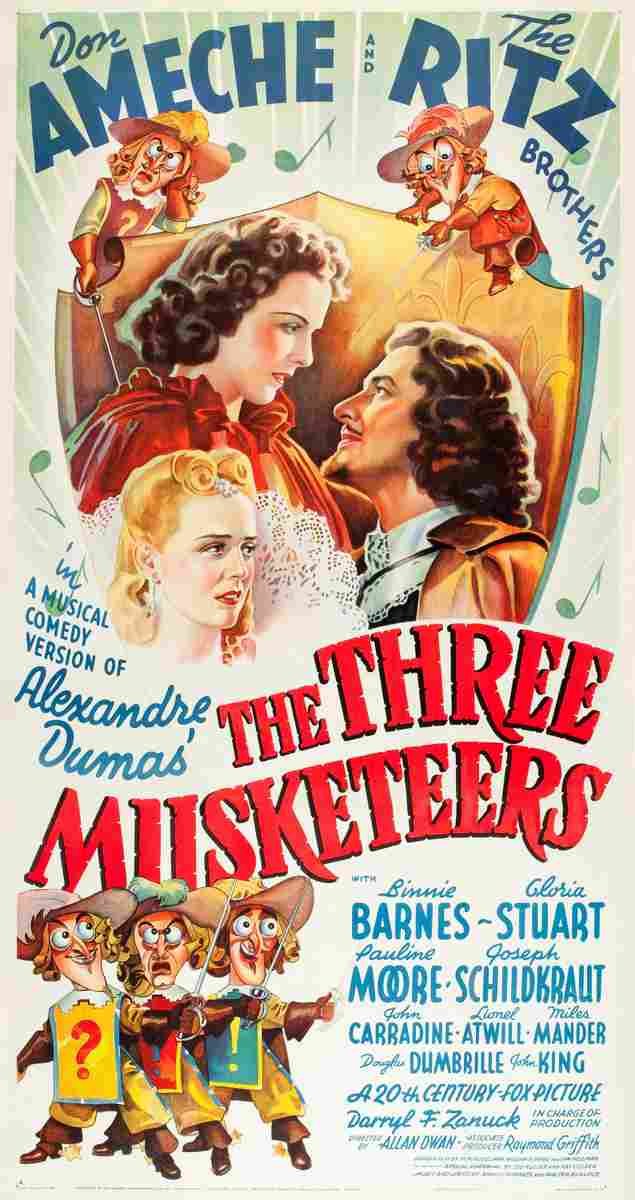  Three Musketeers The 1939 01 film star poster A4 Photo Print